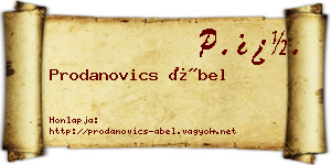 Prodanovics Ábel névjegykártya
